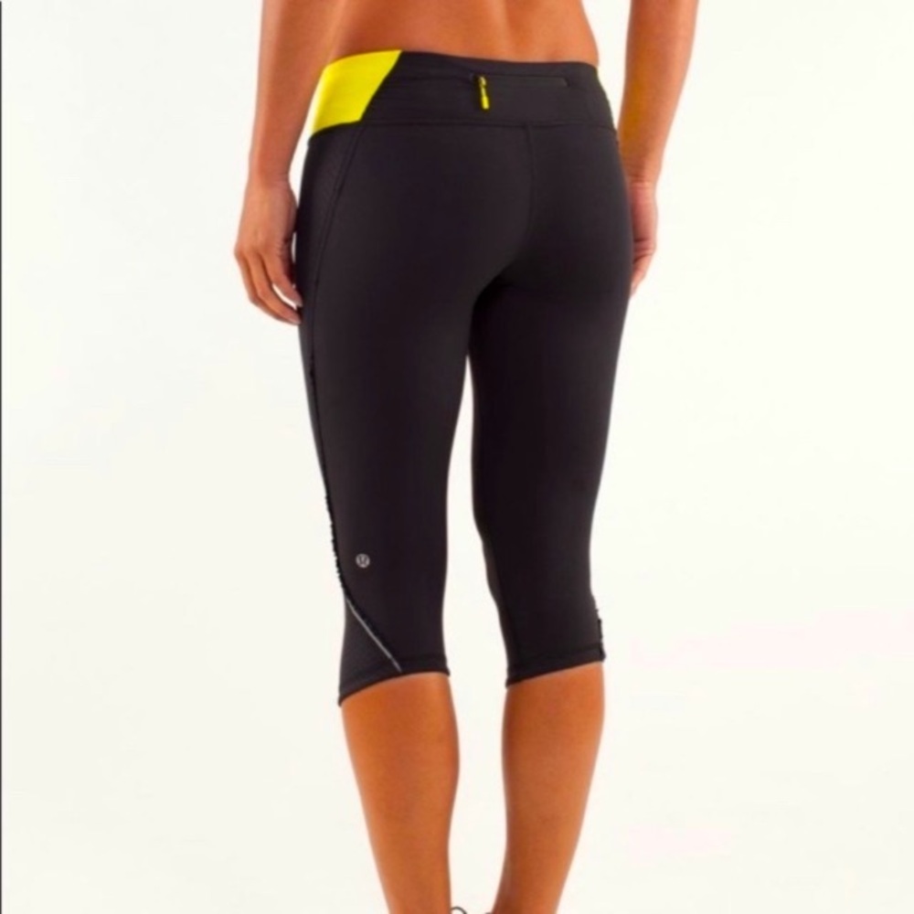 Lululemon Run Fast and Free Women's Athletic Capri Leggings.